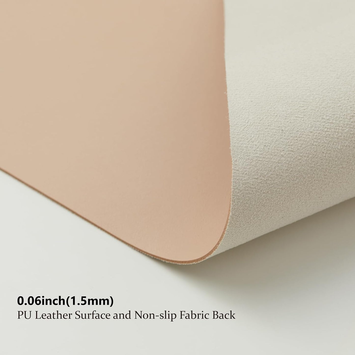 Leather Desk Mat - Non-Slip PU Desk Pad for Office and Home - Desk Organization and Accessories - Ideal for Large Mouse Pad and Desk Mats on Top of Desks (Apricot,27.6"x 13.8")