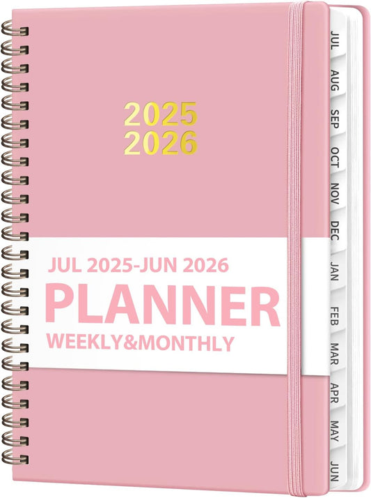 Planner 2025-2026, Weekly and Monthly Calendar Academic Planner (July 2025 - June 2026), Hardcover Teacher School Student Agenda with Tabs, Ideal for School Office Supplies, A5 (6.3" x 8.5")