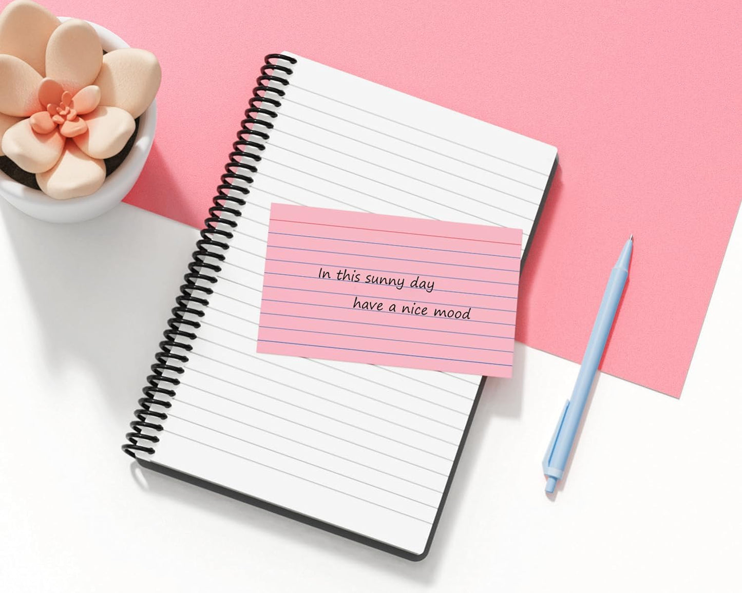 Colored Index Cards 4x6, 160 Pack, Flash Cards for Studying, 66LB Heavy Note Cards for Office, Home and School，Four Colors, Each Color Individually Wrapped, 40 Pack Per Package