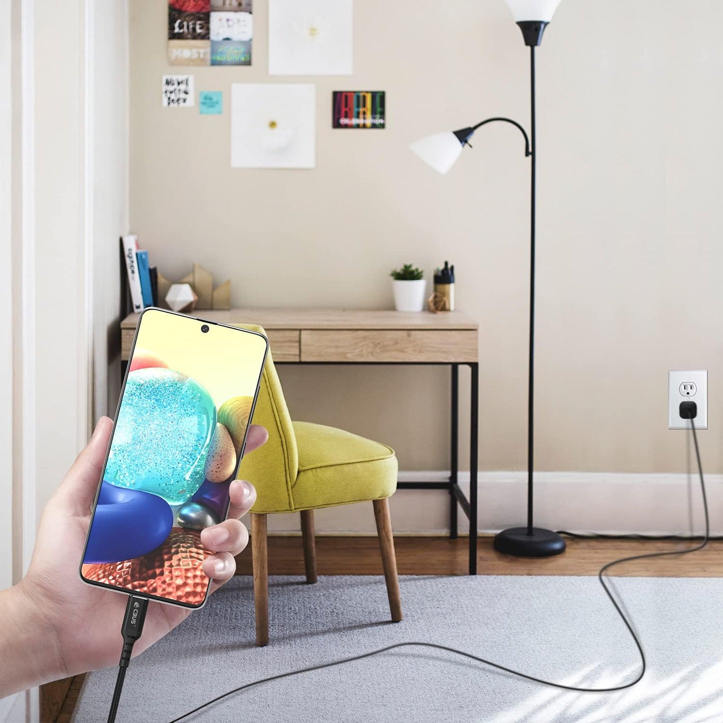 CBUS Motorola Charger Block and 10ft Braided Fast Charging USB Cable for Edge, Edge Plus, Moto G Power, G Play, G 5G, G Stylus, RAZR, G Pure, One 5G Ace, One Action