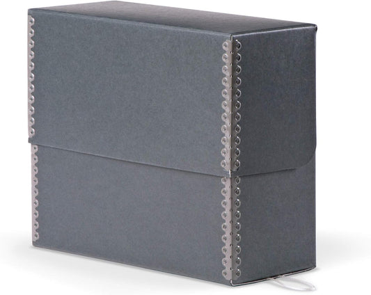 Gaylord Archival Blue/Grey Flip-Top Document Storage Box - 5W x 15 1/2L x 12 1/2" H