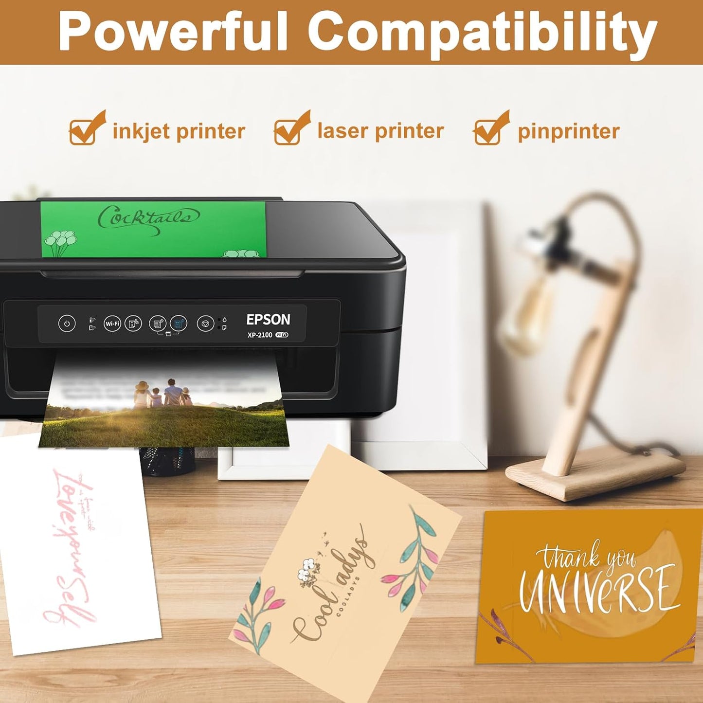 120 Sheets White Shimmer Cardstock 8.5 x 11 Heavyweight Paper, 250gsm/92lb Thick Card Stock Printer Paper for Making Cards, Greeting Cards, School Crafts, Wedding Invitations, Menus