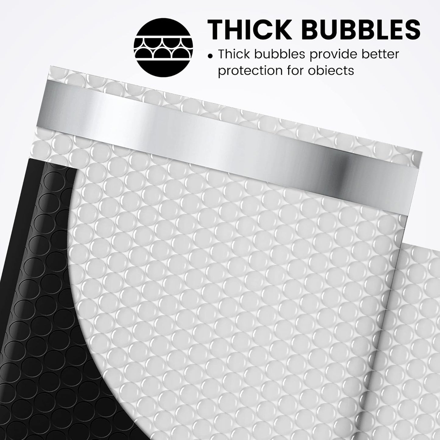 Fuxury Bubble Mailers 6x10“ 600 Pack Black Padded Envelopes Usable Size 6x9" Thick Mailing Envelopes Bubble Padded, Shipping Bags for Mailing,Packaging, Small Business, Boutique, Bulk #0