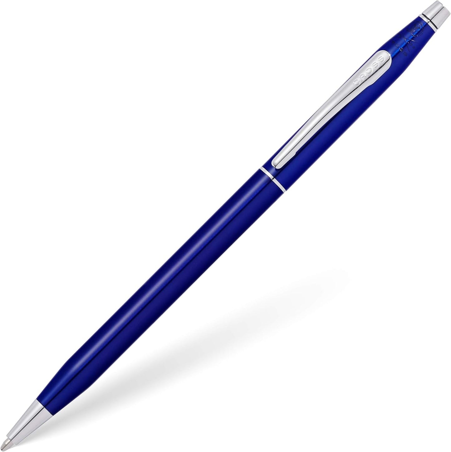 Cross Classic Century Refillable Ballpoint Pen Presented in a Luxury Gift Box - Medium Point, Black Ink, Translucent Blue