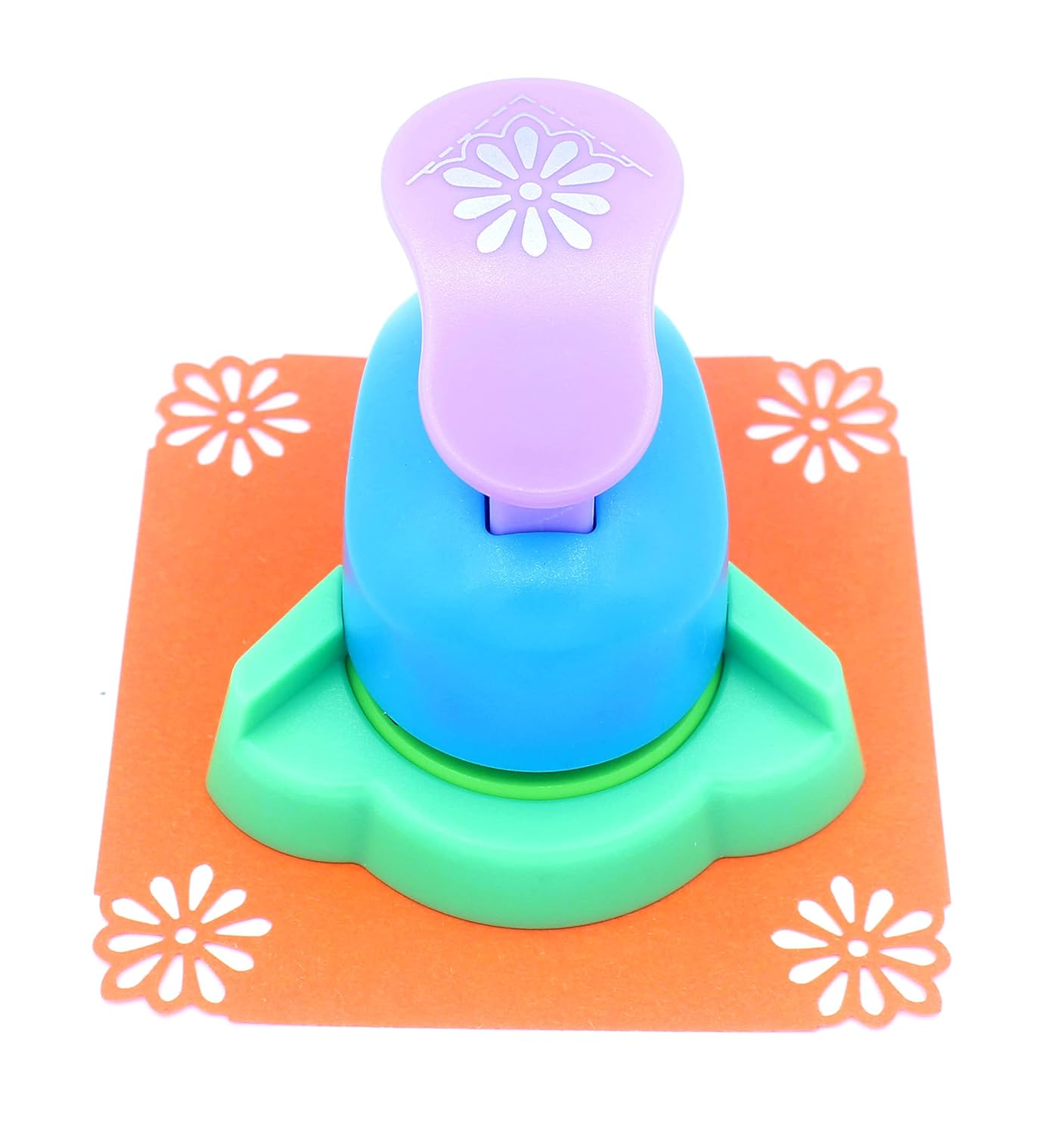 Hollow Corner Embossing Puncher - Right-Angle Lever Punch (Chrysanthemum)