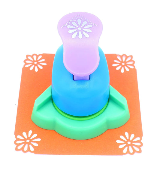 Hollow Corner Embossing Puncher - Right-Angle Lever Punch (Chrysanthemum)