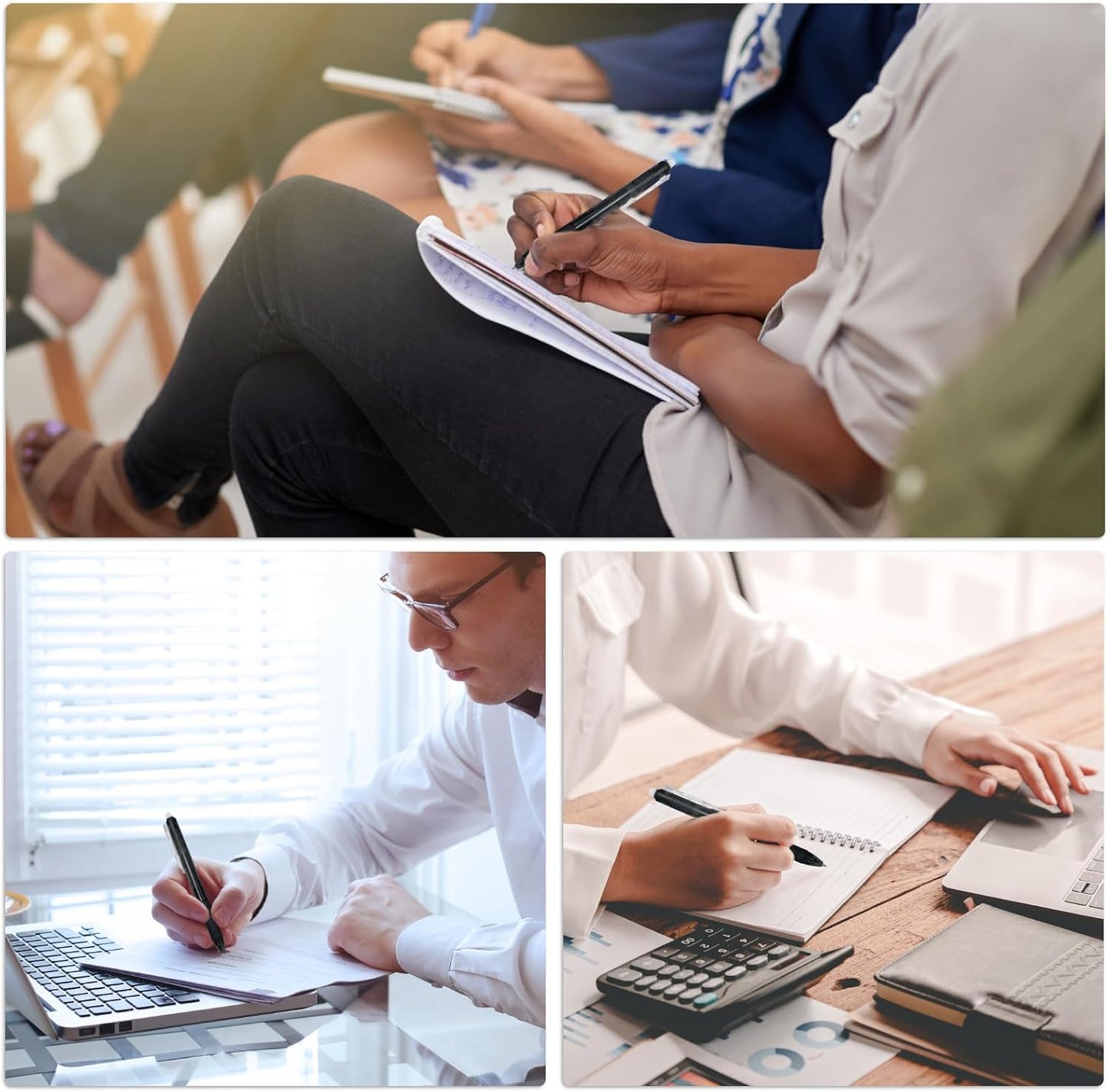 0.7 mm Erasable Gel Ink Pen Refills Compatible with Frixion Friction, Smooth Writing Multicolor Retractable Fine Point Pen Refill for School Office Home Art (Black, 40)