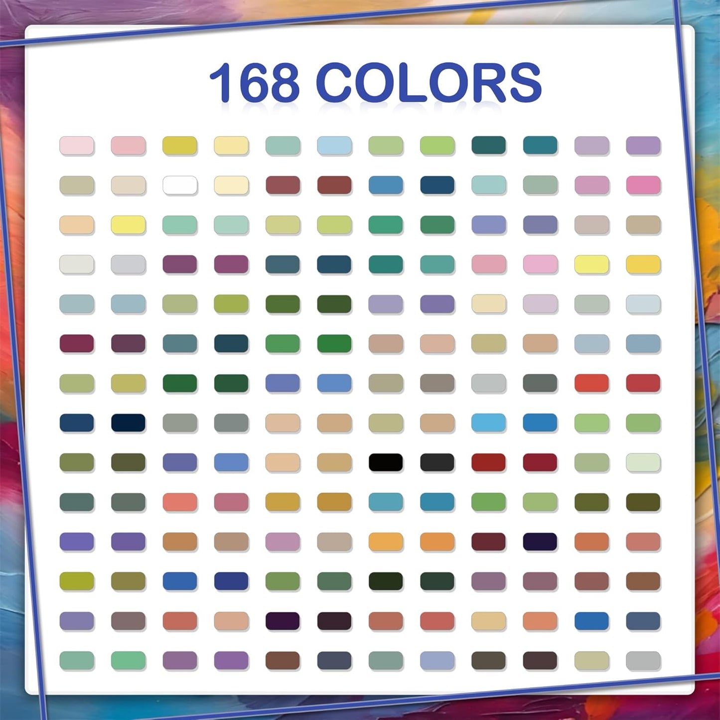 168 Dual Tip Acrylic Paint Markers, Double Color Acrylic Paint Pens for Rock Painting, Ceramic, Stone, Wood, Canvas, Stone, DIY Art Supplies