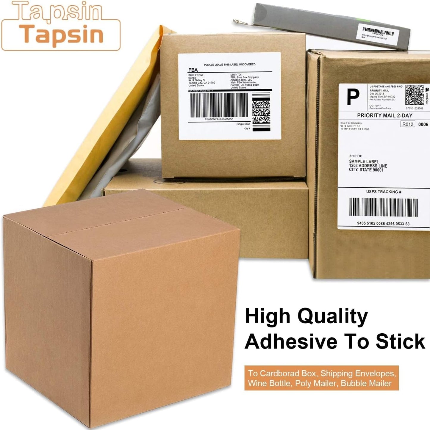 Full Sheet Labels 8.5 X 11, White Matte Sticker Paper, Laser/Inkjet Printing, 1 Up Shipping Mailing Address Storage Bin Stickers 8-1/2" x 11"(200 Sheets 200 Labels)