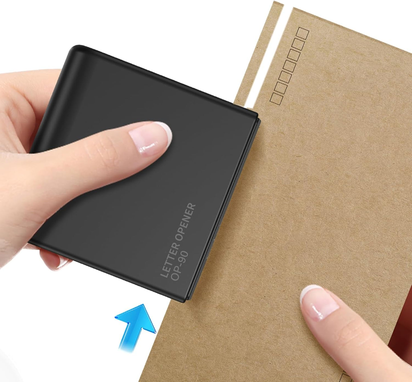 Battery Operated Electric Letter Opener - Portable Efficient Electric Envelope Opener, Mail Opener, Universal Mail Cutter Tool for Office & Home Use,Black