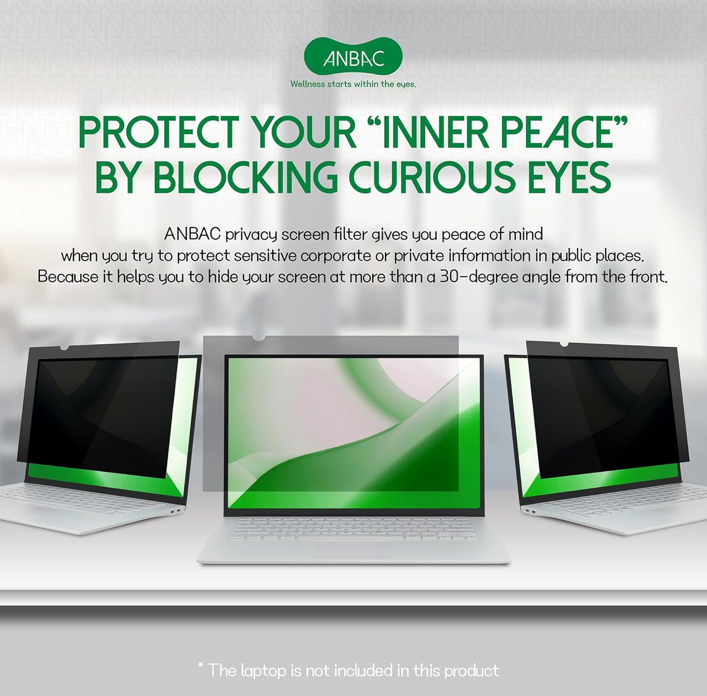 17.3 Inch Laptop Privacy Screen Shield for 16:9 Wide Display - Anti Glare Computer Privacy Screen Cover | Blue Light Blocking Screen Protector | Scratch Resistant UV Filter | Attachment Type