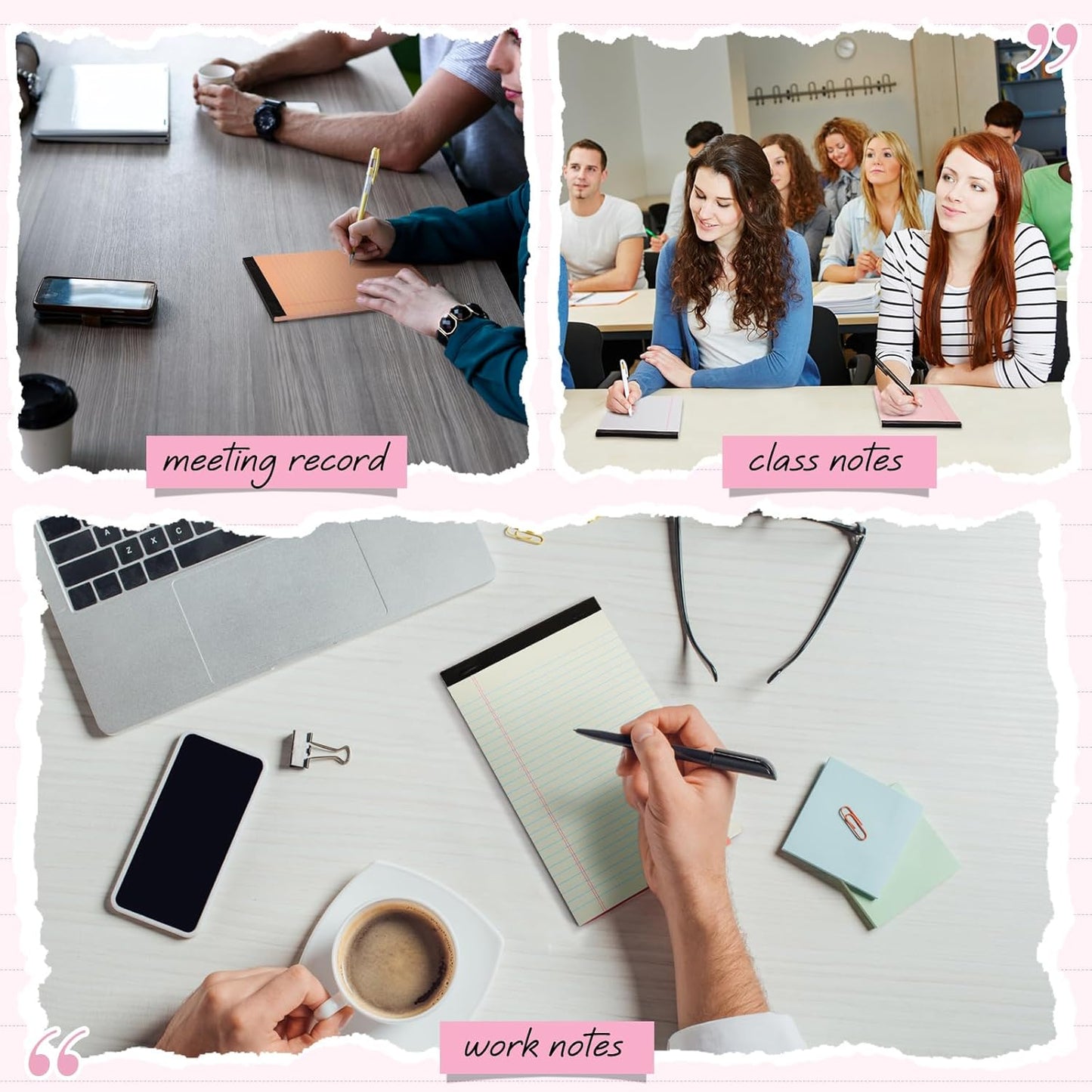 Fuutreo 24 Pcs 5" x 8" Legal Pad Writing Notepads 50 Sheets Small Legal Pad Narrow Ruled Multiple Color Lined Paper for School College Office Supplies Work (Pastel Colors)