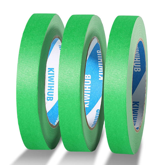 Green Painters Tape,0.7" x 60 Yards x 3 Rolls (180 Yards Total) - Medium Adhesive Masking Tape for Painting,Labeling,DIY Crafting,Decoration and School Projects