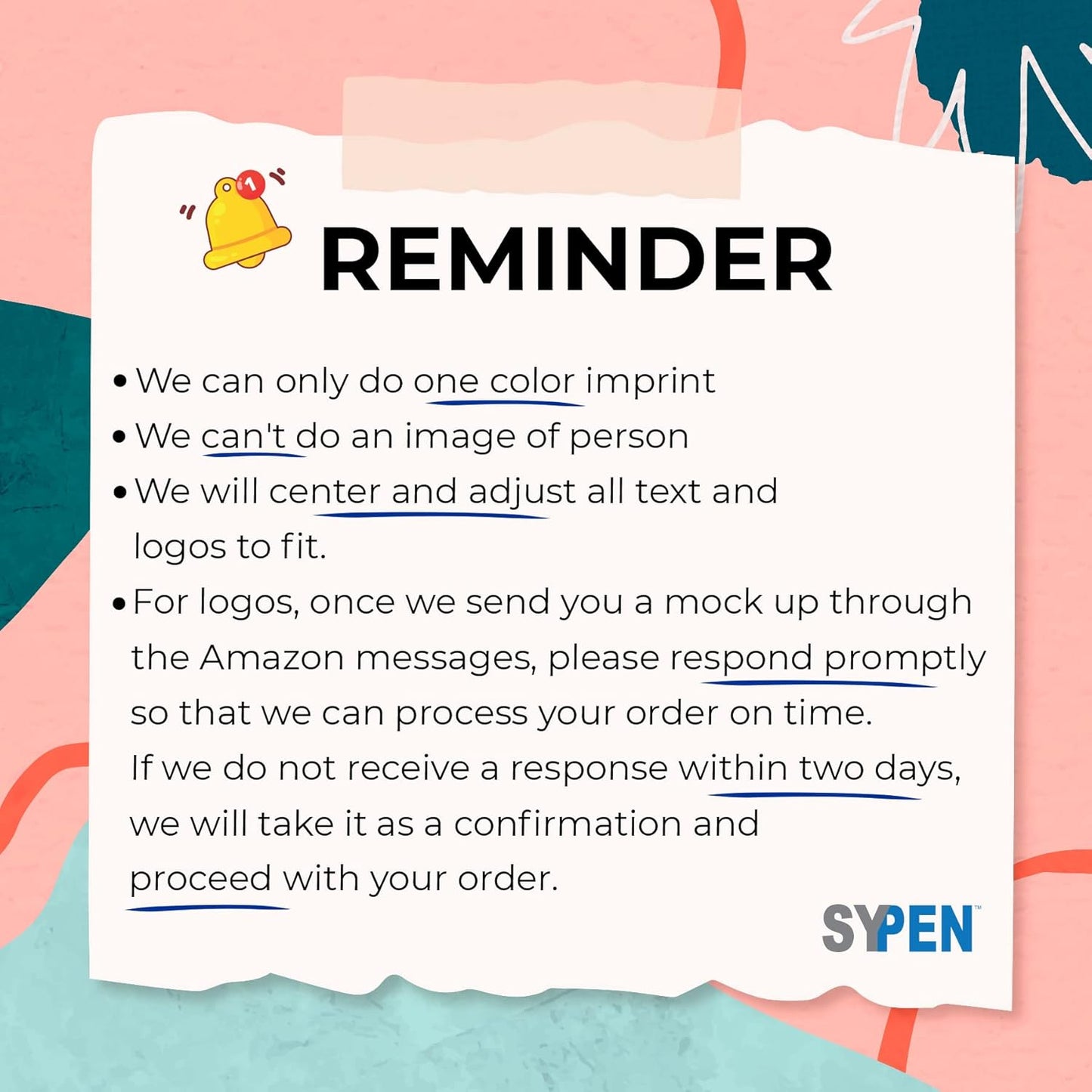 Personalized Stick Pens With your Custom Logo or Text-500 Pack Bulk-for Businesses, Parties, and Events, Custom Printed Slim Ballpoint Pens with Cap, Light Green, Black Ink