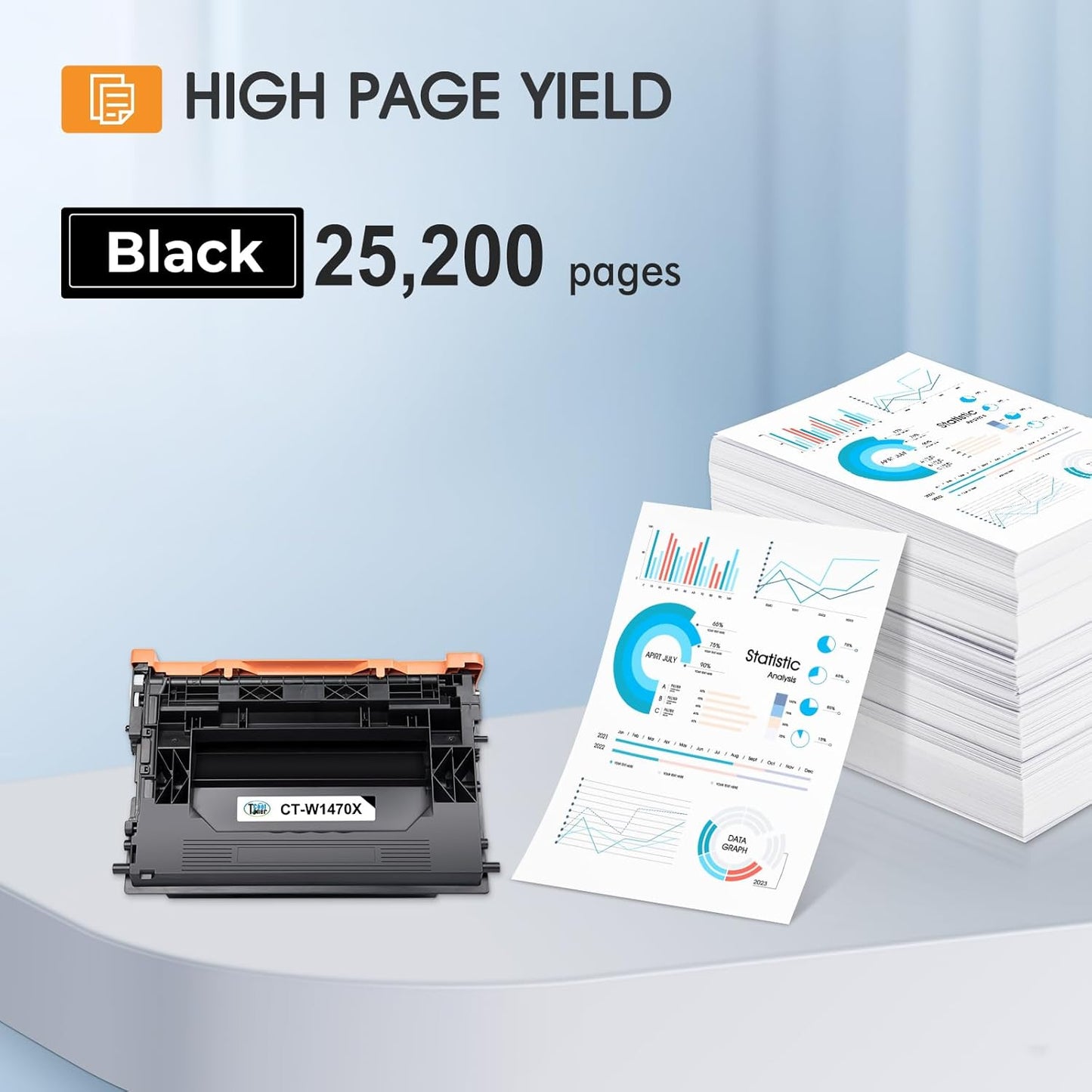 147X 147A Black Toner Cartridge Compatible Replacement for HP 147X W1470X 147A W1470A for Enterprise M610n M611dn M611x M612dn M612x MFP M634h M635fht M635h M636fh Printer High Yield Ink 1 Pack