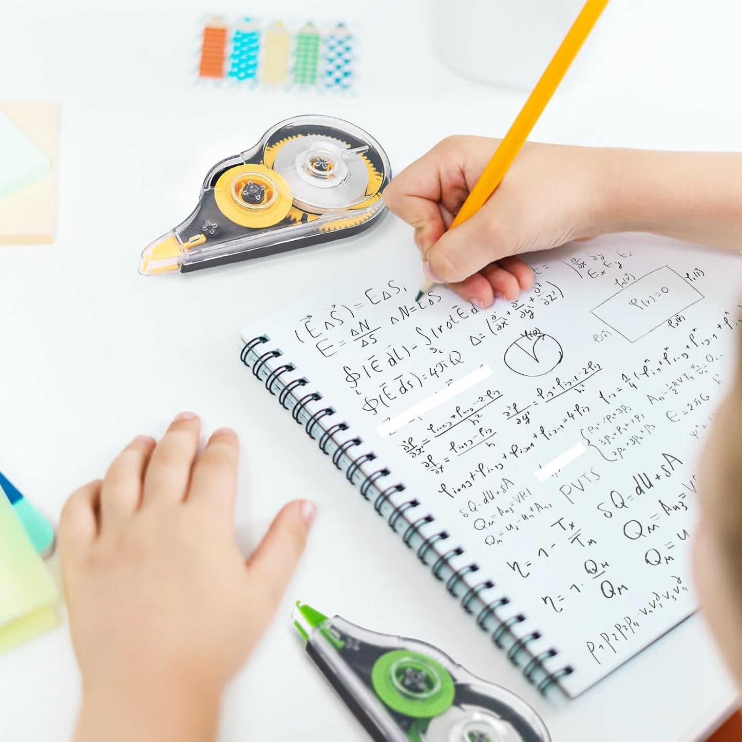 30 Pcs Colorful Correction Tape, 39.4 Ft White Wrong Out Tear-Resistant Bulk, Instant Corrections Easy To Use Applicator for School, Office, Note Taking, Journal (Tape Width 0.2 in, Clear)