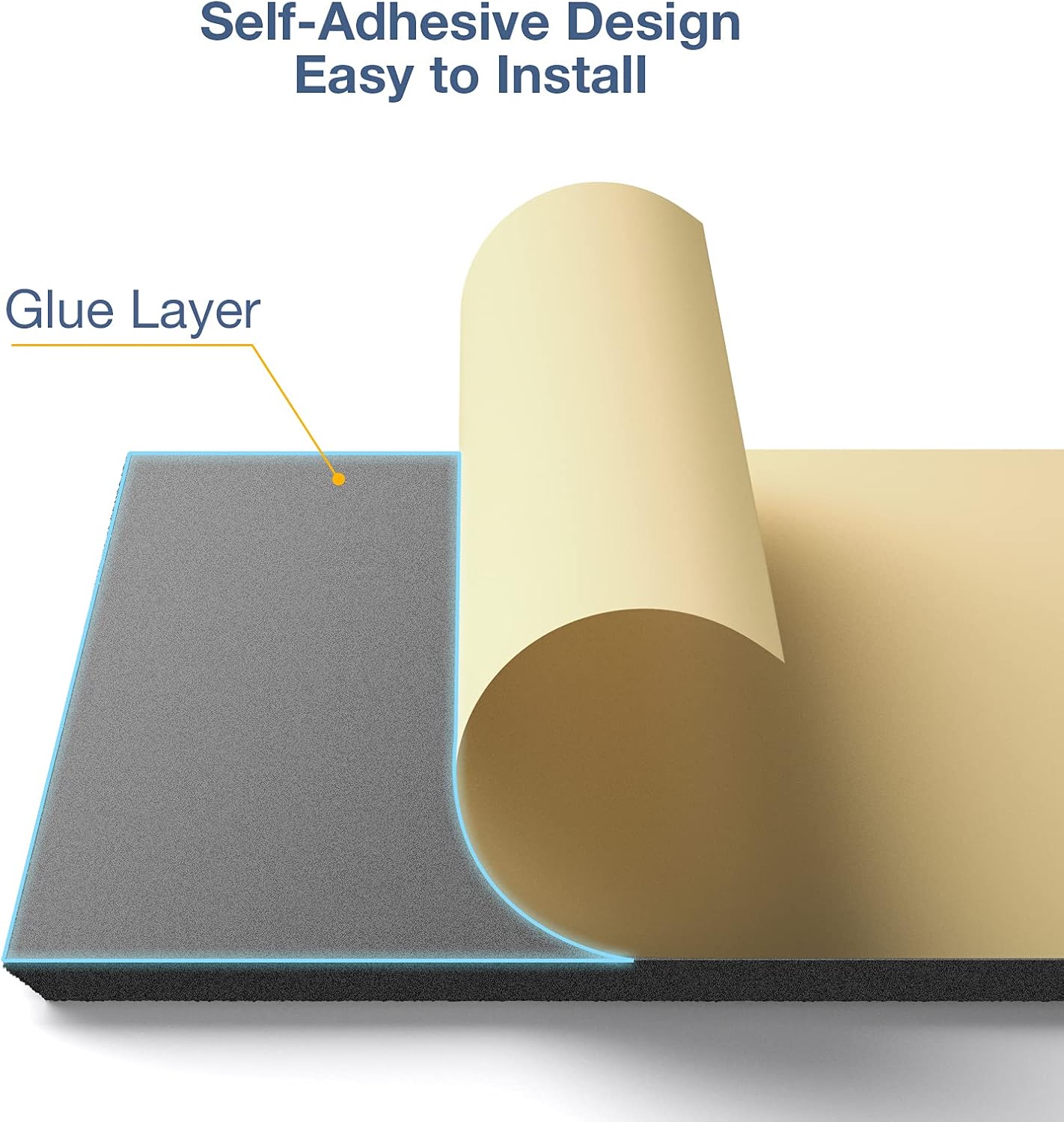 22 Pack Self-Adhesive Acoustic Panels, 12" X 12" X 0.4" High-Density Sound Proof Foam Panels for Walls, Soundproof Wall Panels for Home & Office (Black)