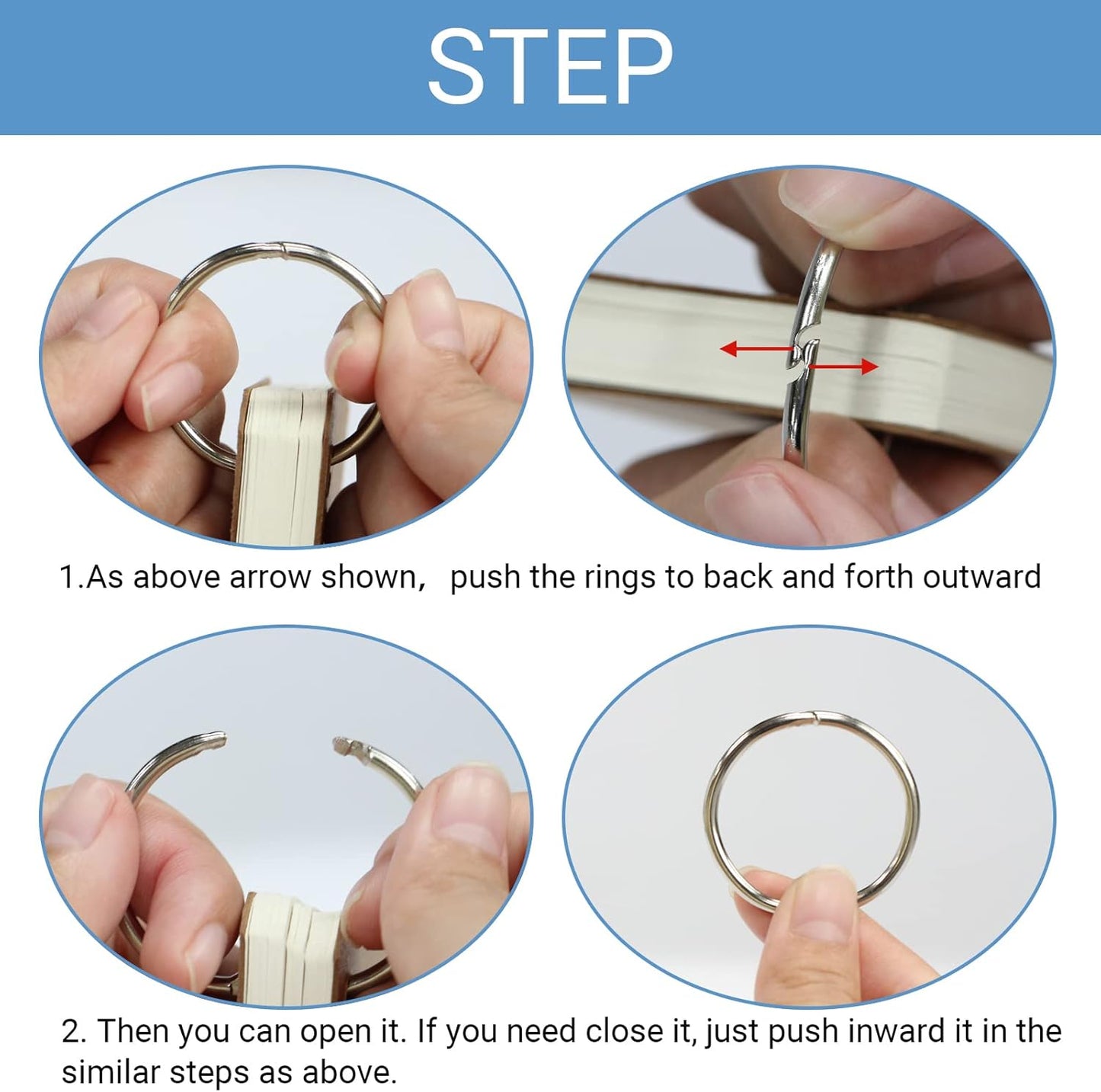 12 Pack Mini Blank Flash Cards with Binder Rings (60 sheets), 2.2 x 3.5 Inches Blank Easy Flip Index Card Mini Study Cards for Studying