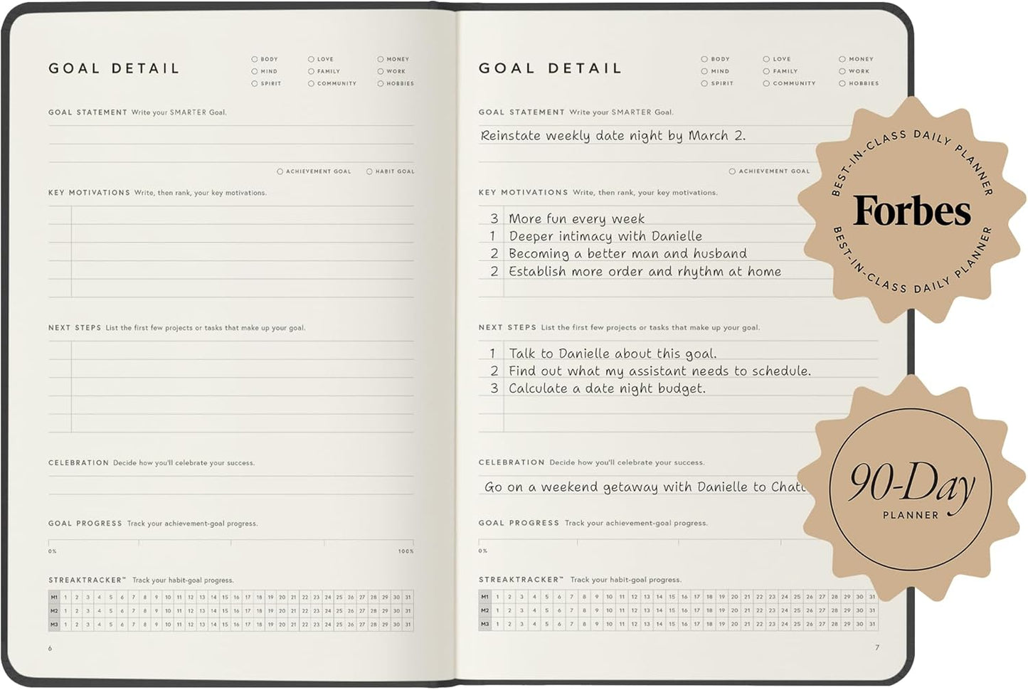 Full Focus Latte Linen Planner by Michael Hyatt - The #1 Daily Planner to Set Annual Goals, Increase Focus, Eliminate Overwhelm, and Achieve Your Biggest Goals - Hardcover