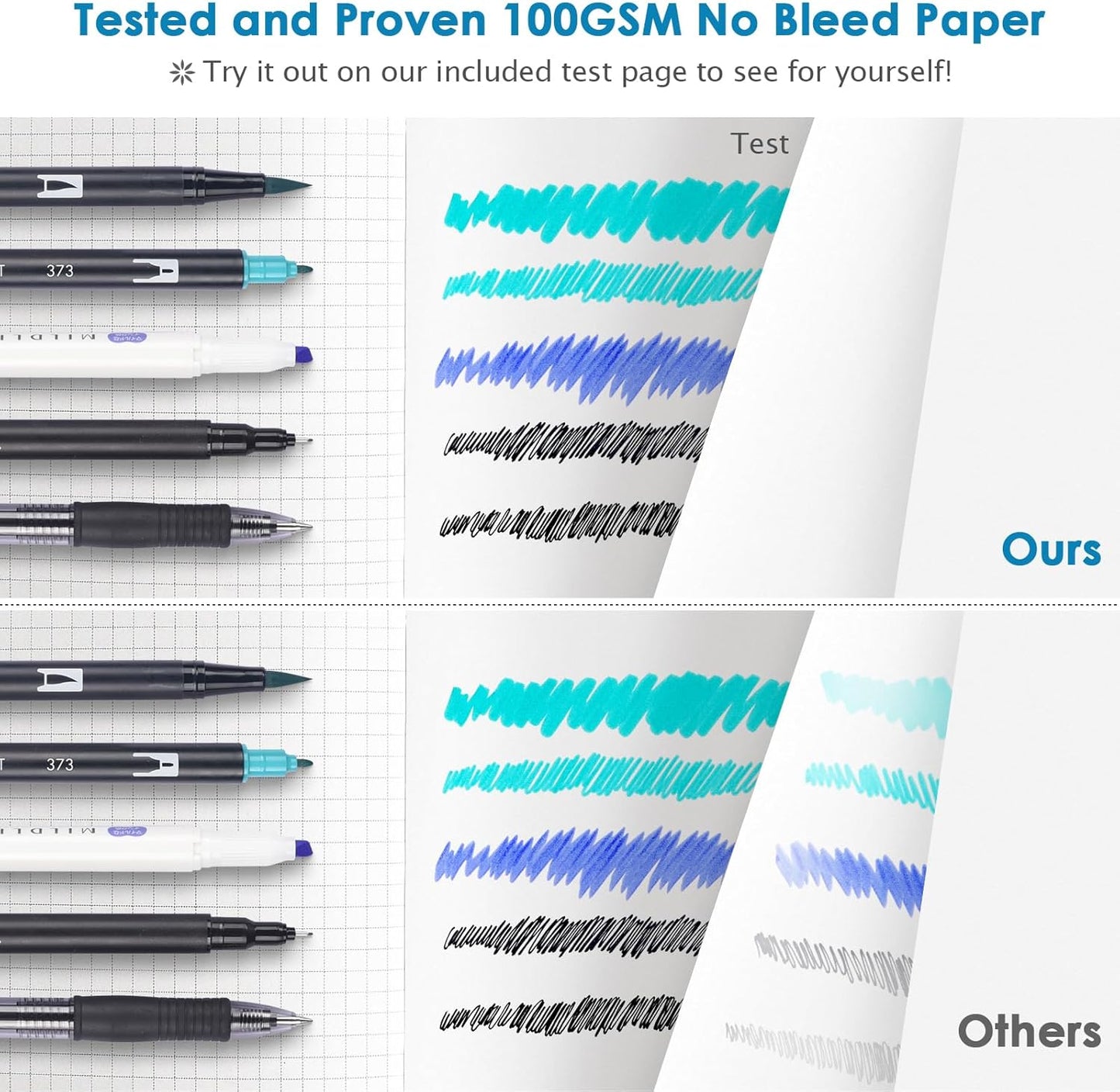 Graph Paper Notebook, 312 Numbered Pages Large A4 Hardcover Leather Journal, 100gsm No Bleed Grid Paper Notebook with Index Pages, Squared Grid Notebook for Graphing Notes Math, 8.5'' × 11'', Blue