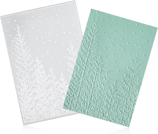 Geiserailie 8 Pieces Embossing Folders Embossing Machine Template Paper Card Heart Folders for Card Making DIY Flower Scrapbook Photo Album Craft Decoration 5.9 x 4.1 Inch(1 Pcs,Christmas Tree Style)