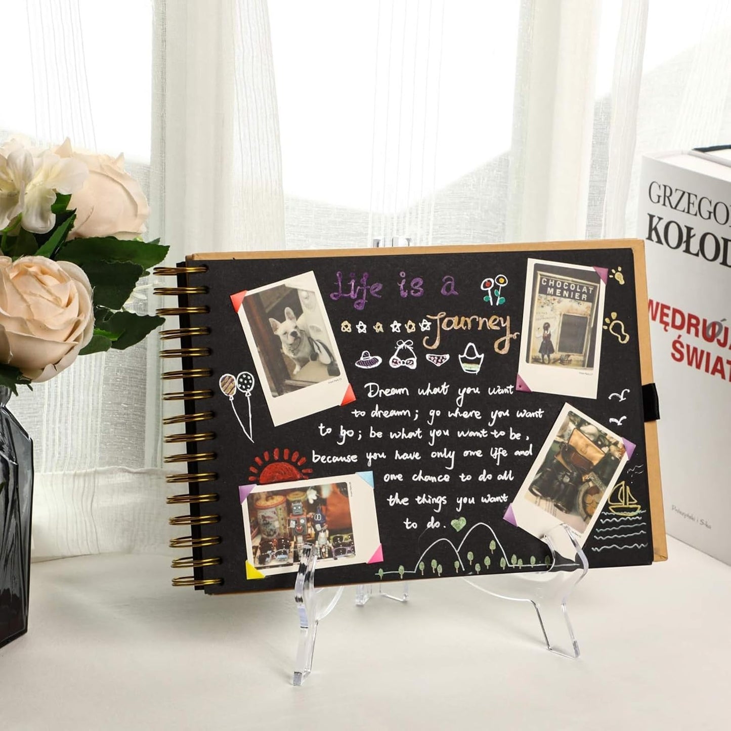 HESTYA 6 Pcs Clear Acrylic Easels Plate Stands Holders to Display Pictures or Other Items for Display Decoration (10 Inch)