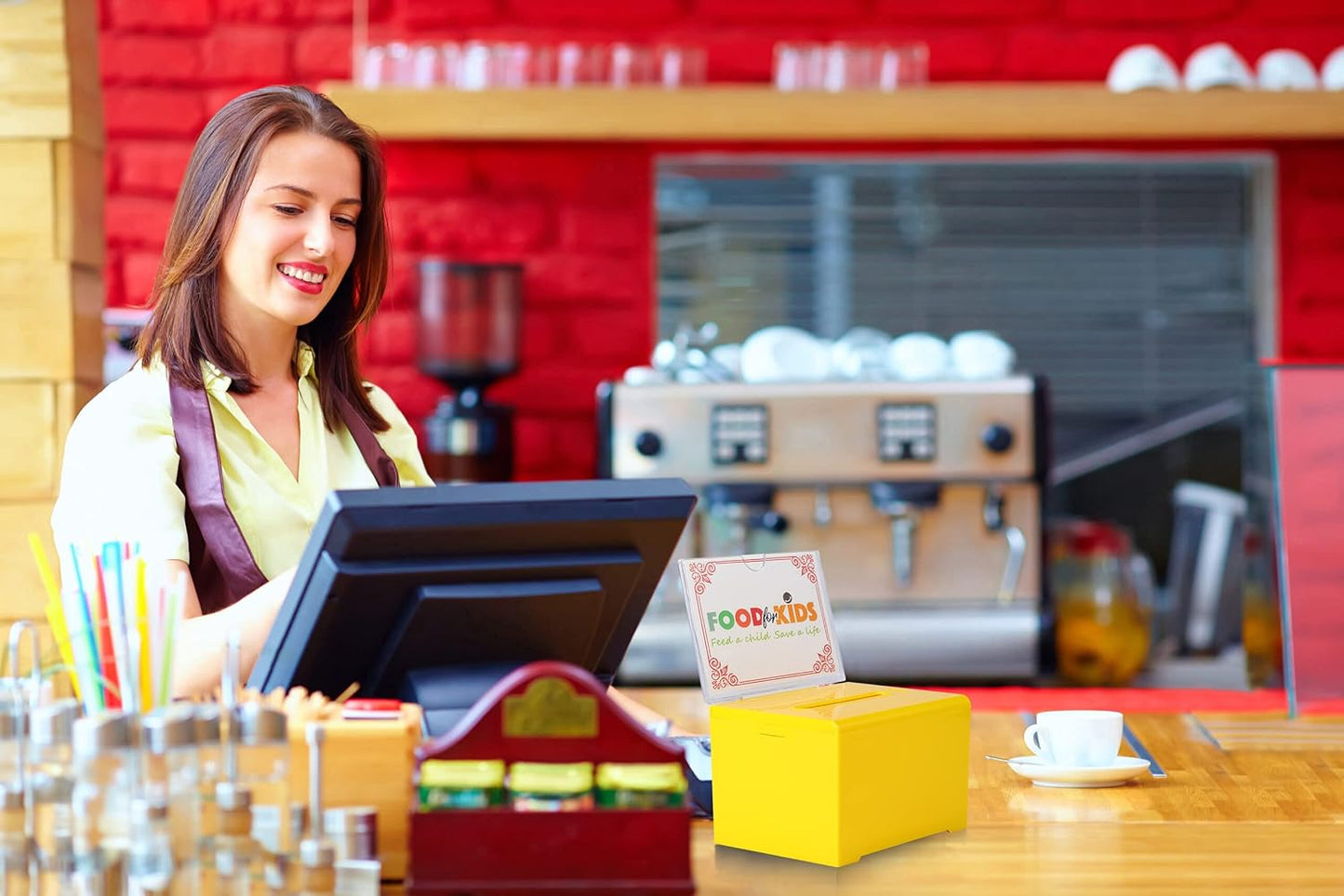 Adir Acrylic Donation Box Suggestion Slot Lock for Fundraising, Raffle, Tip - 6.25x4.5x4 Inches, Sign Holder