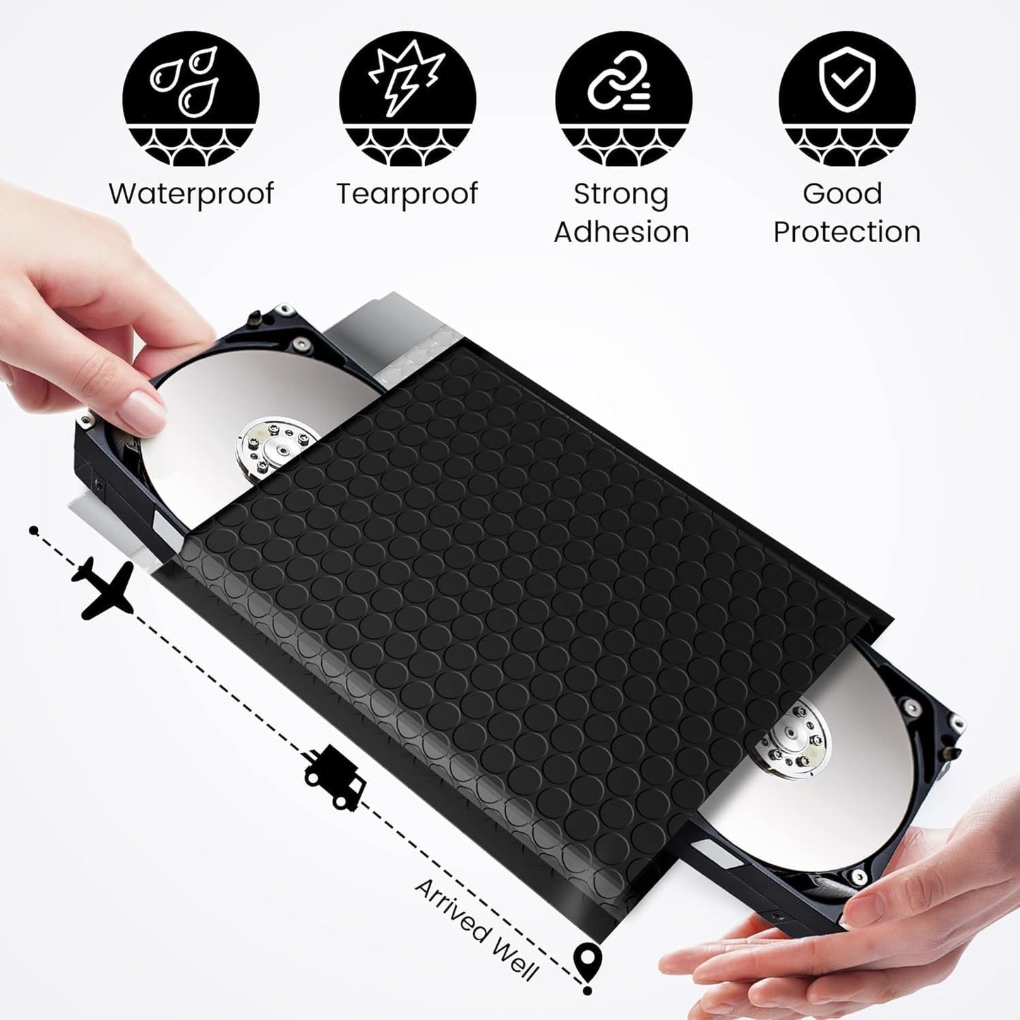 Fuxury Black Bubble Mailers 6x10" Padded Envelopes 9600Pack Strong Adhesion Thick Padded Mailers for Small Business Mailing Small Items,Jewelry,Makeup