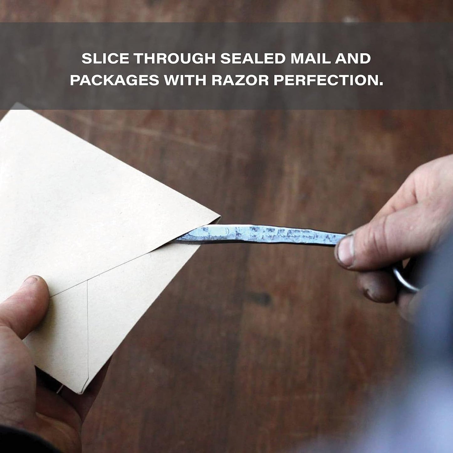 Letter Opener Cast Iron Knife | Luxury, Rustic & Antique Style Desk Accessory for Cutting Open Paper Envelopes & Packages | Made in USA | Wrapped