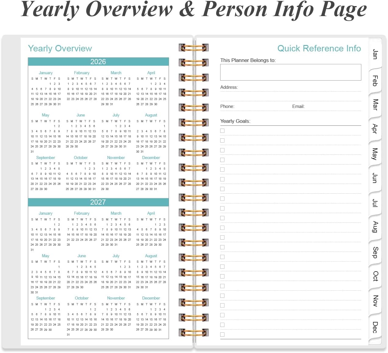 2026 Pocket Planner/Calendar - 2026 Planner from January 2026 - December 2026, Planner 2026 with 12 Tabs, Twin-Wire Binding, Inner Pocket, 3.75" x 6.75", Flower-B