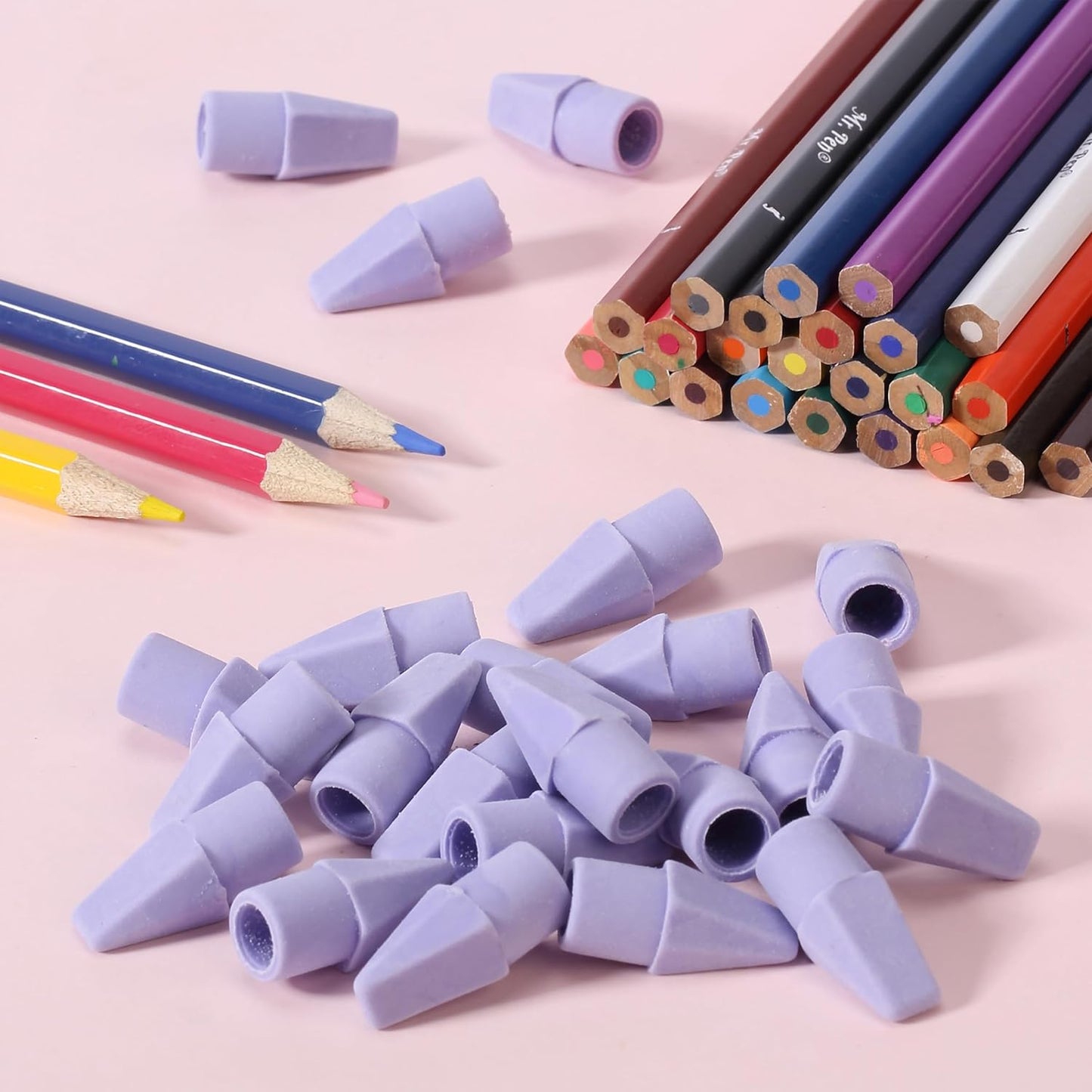 Mr. Pen- Pencil Erasers Toppers, 120 Pack, Purple, Erasers for Pencils, Pencil Top Erasers, Pencil Eraser, Back to School Supplies