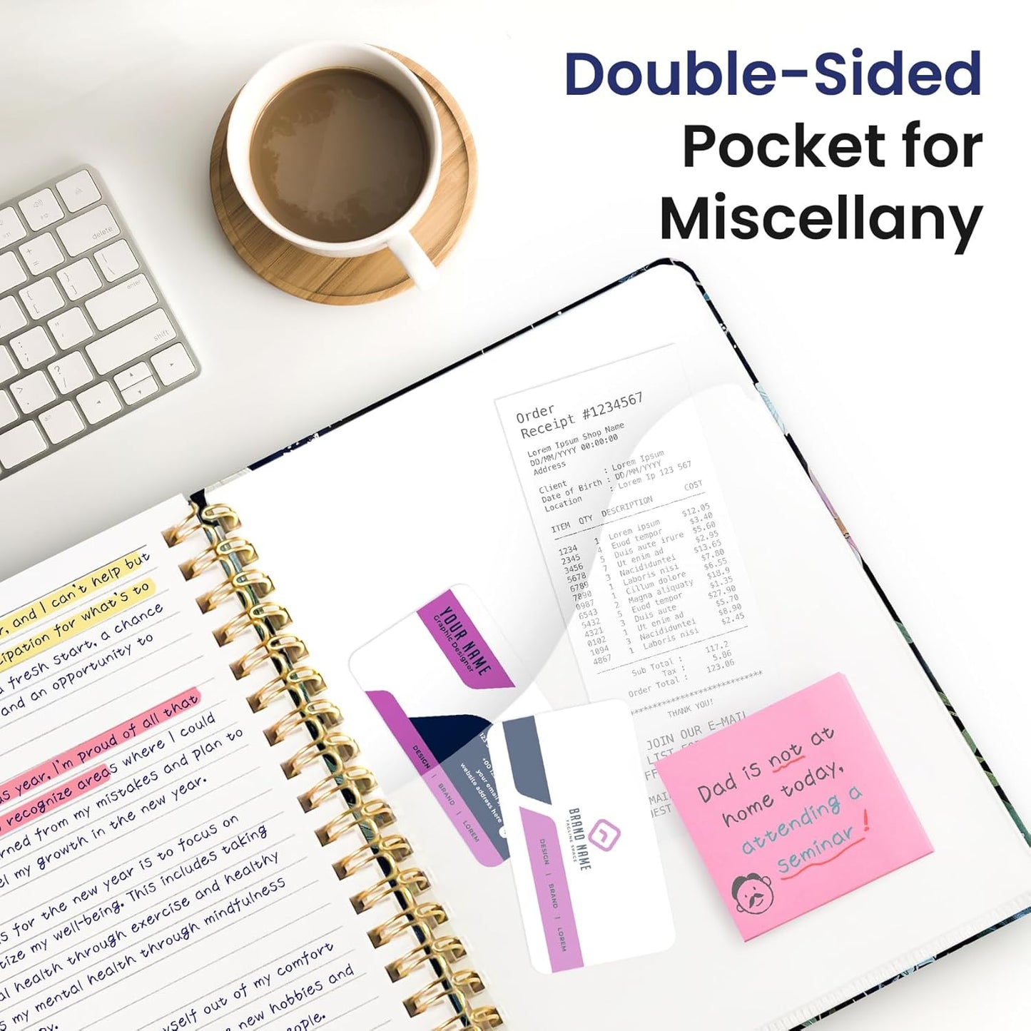 Lined Spiral Notebook Journal for Work, 300 Pages Thick B5 (7.1"x10") College Ruled Journal for Women & Writing, Hardcover Notebook for Note Taking, Perfect for Office Home School, Celestial Garden