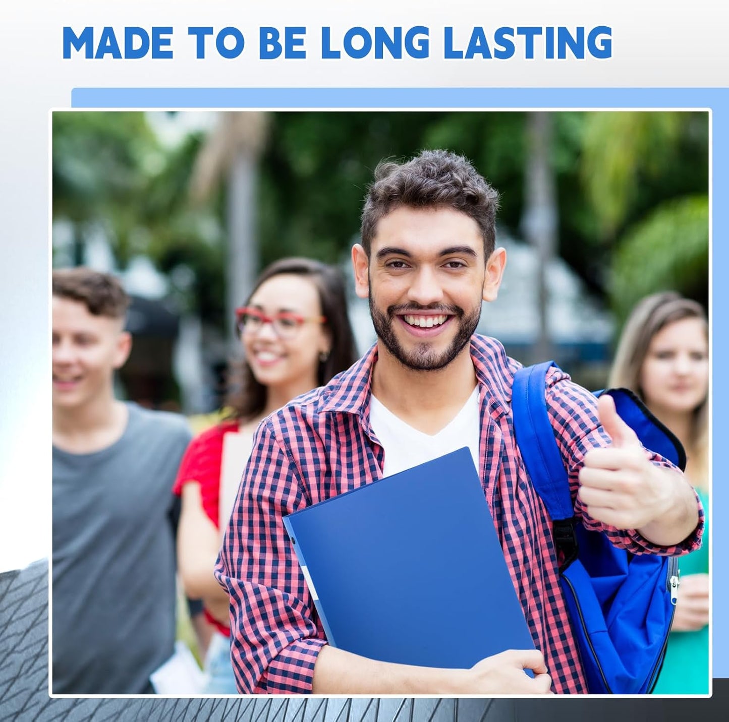 12 Pcs 1 Inch 3 Ring Plastic Binder Flexible Binders Bulk Fits Letter Size 8.5'' x 11'' Paper Holds up to 225 Sheets with 1 Pockets Versatile Binder for School Office Home (Blue)