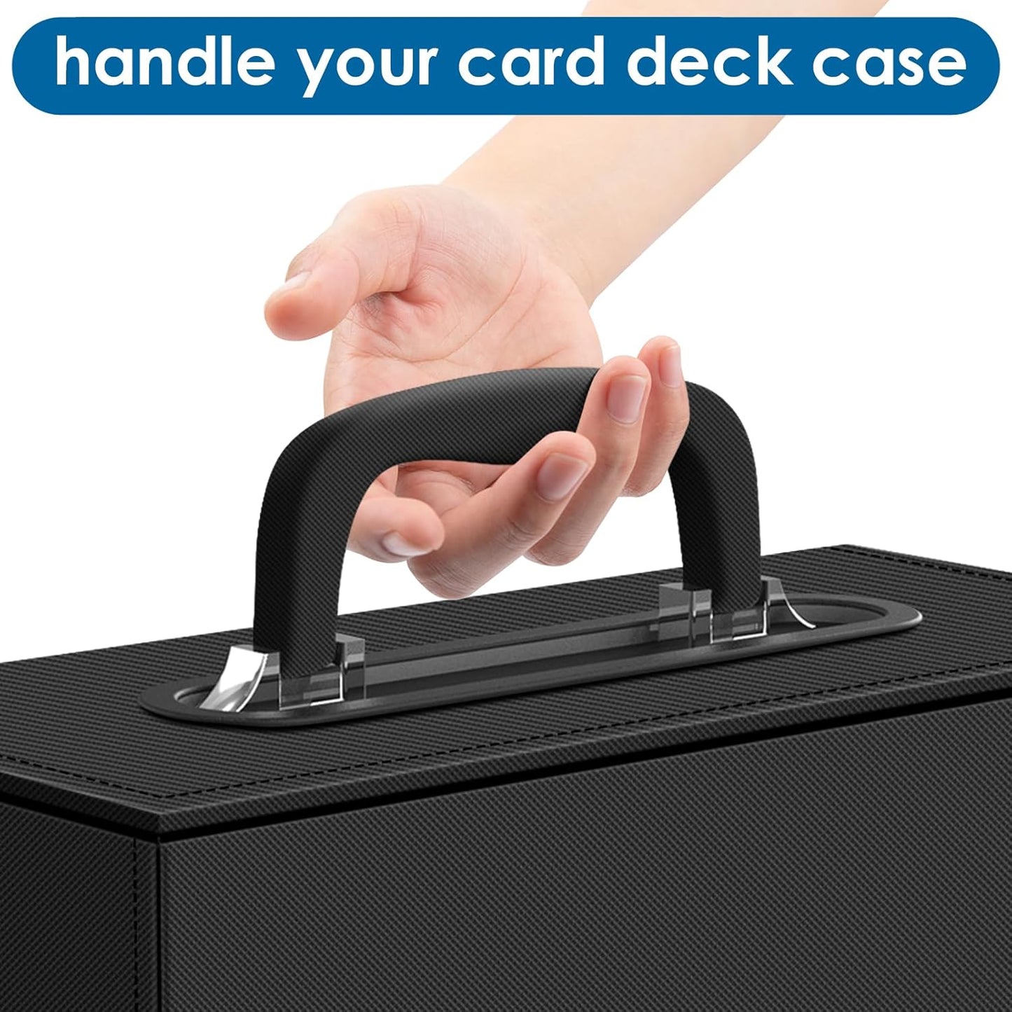 110+ Magnetic Card Holder Card Deck Case, Leather Magnetic Closure Commander Card Portable Storage Box Card Holders Fit for Baseball Cards, Sports Cards, MTG, Game Card Standard Cards