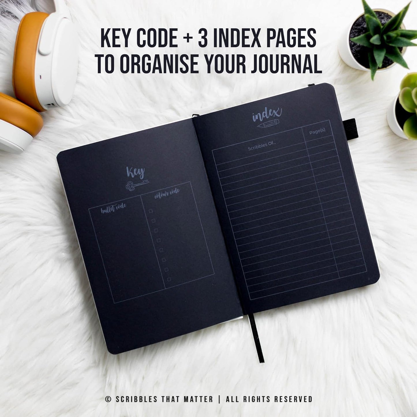 Black Paper Bullet Dotted Journal Notebook | A5 Starry Night by Scribbles That Matter | Free white gel pen | 160gsm Blackout no-bleed dot grid paper | For Men and Women | 5.75 x 8.5 in | White