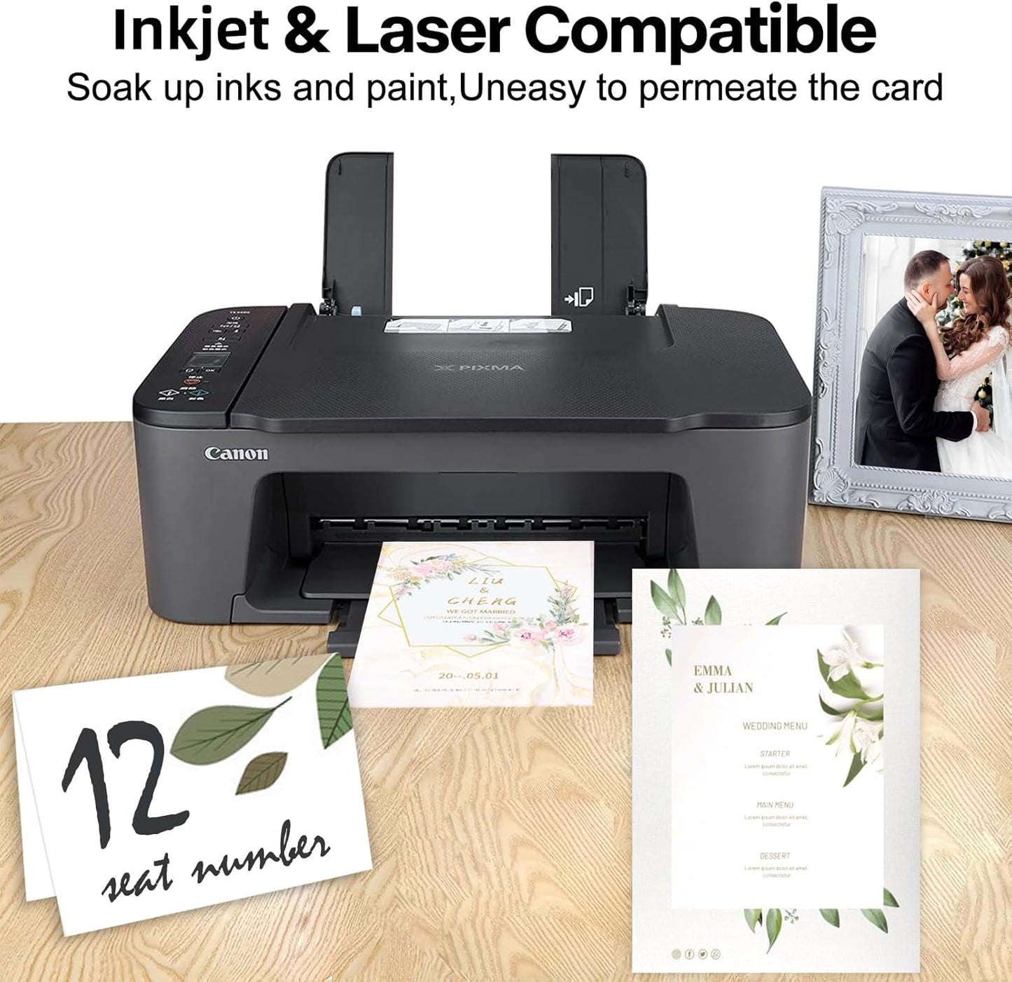 100 Pack White Blank Cardstock 5x8 Thick Paper，Goefun 80lb Flat Cards Stock Printer Paper for Invitations, Postcards, Photos, DIY Card Making