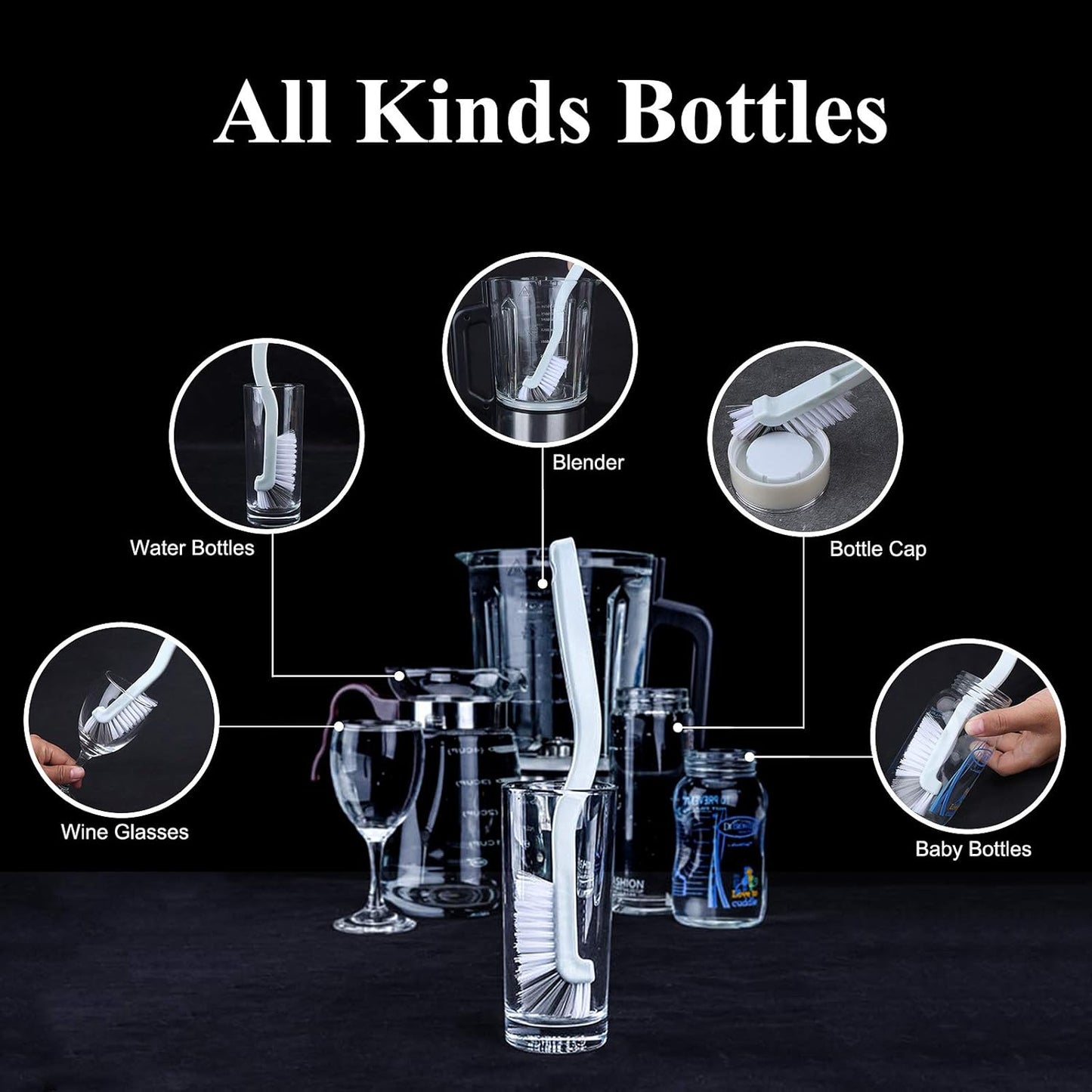 2 Pcs Cleaning Brush Small Scrub Brush for Cleaning Sink Scrub Brush with Handle, Bathroom Kitchen Edge Corner Grout Cleaning Brushes for Household Use, Window Track Cleaning Brush