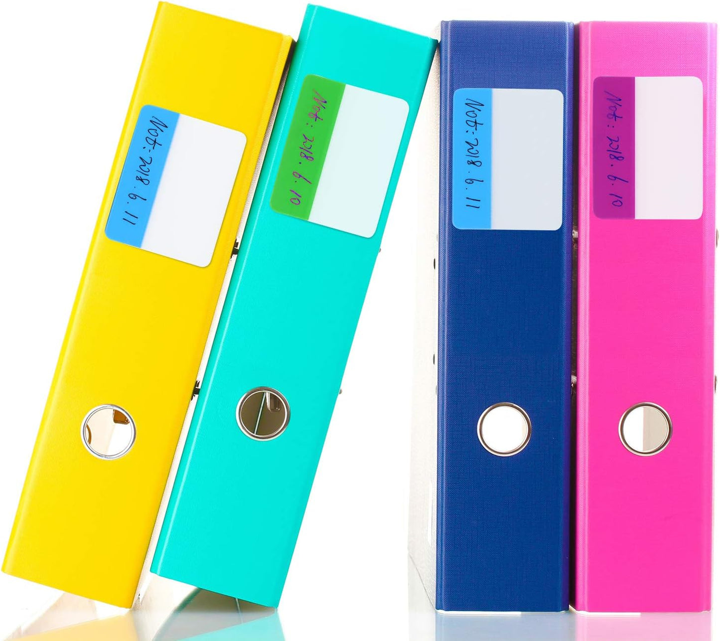 Jovitec 800 Pcs 40 Sets Sticky Tabs 2 Inch Colored Index Tabs Writable and Repositionable Labels for File Folders Books Reading Notes Classify File(Fresh Colors)