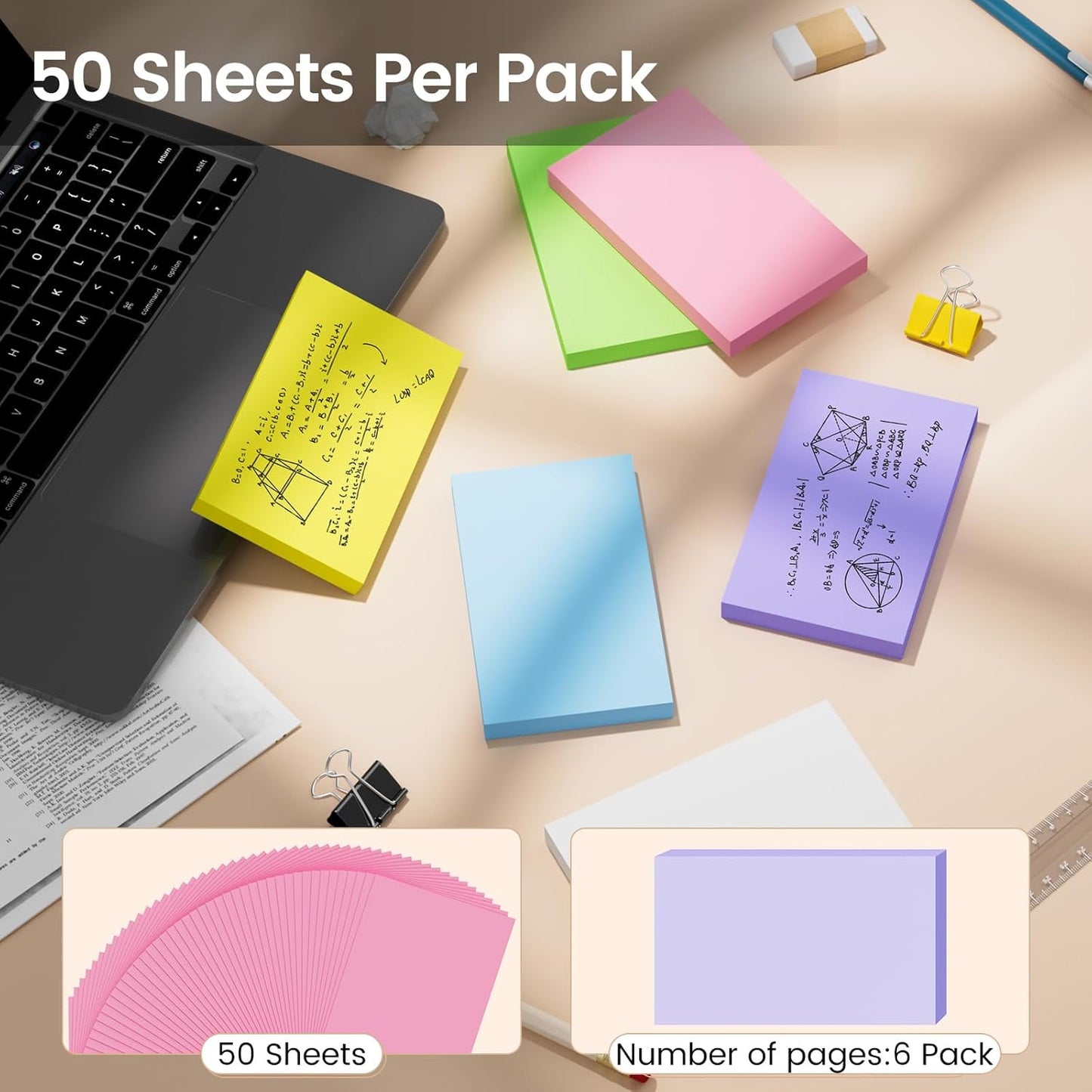 Index Cards 3x5 Inch, 300sheets, Flash Cards, Blank Colored Note Cards Paper For Studying, Schools Supplies, College, Office And Home Organization, Note Taking Supplies