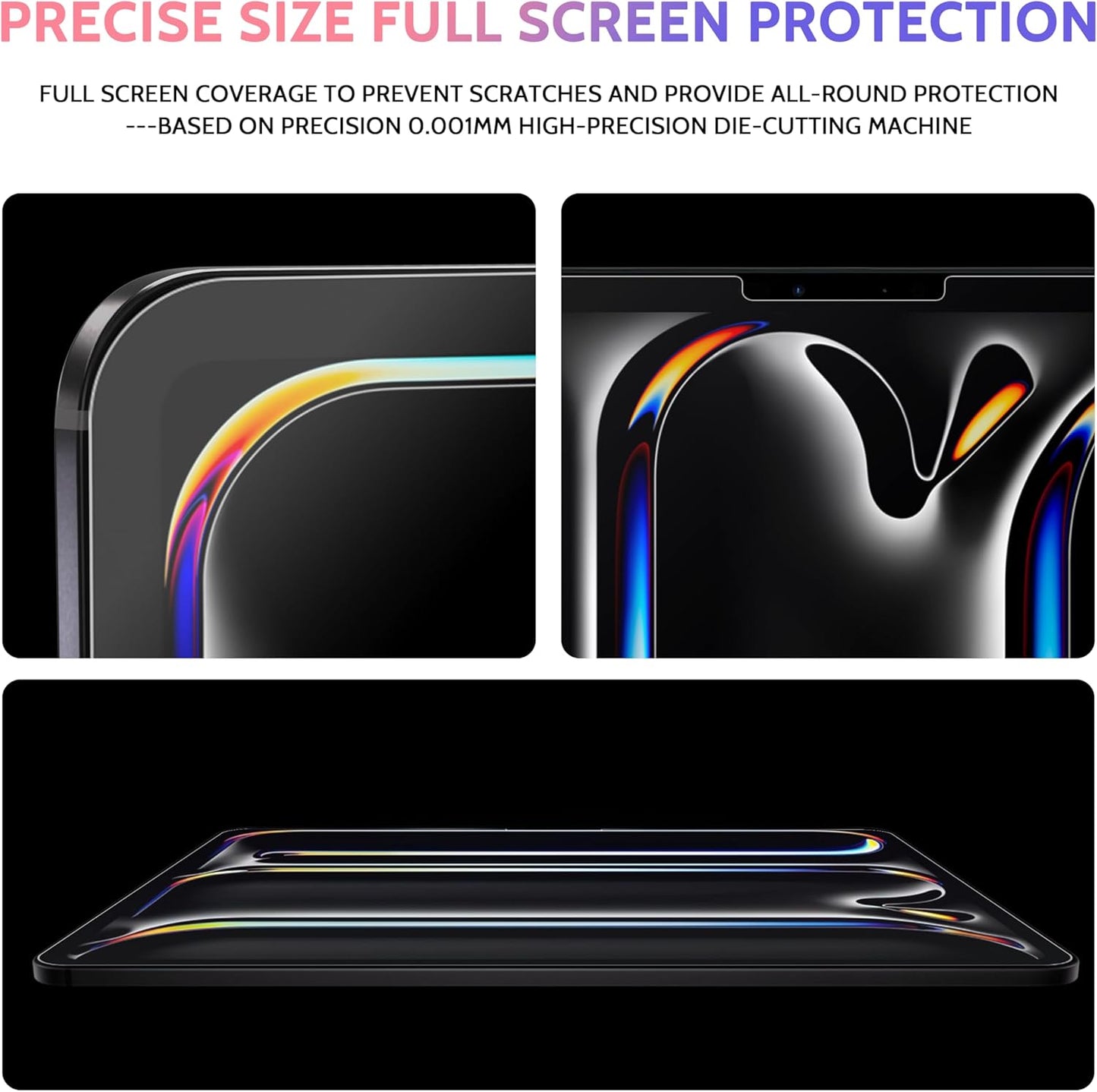 2 Pack Like Paper Screen Protector for iPad Pro 13 Inch 7th (2024, M4), Matte Anti Glare PET Film/Blue Light Filter Eye Protection Cover/Drawing & Writing Feel Like on Paper