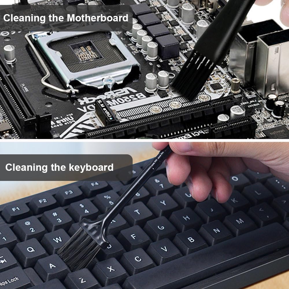 Keyboard Cleaner kit, Small Nylon Anti Static Cleaning Tool Computer Keyboard Laptop Cleaning Kit for Electronic Devices Such As Computer Motherboard Fans Dust Removal Tool (10 Pcs)