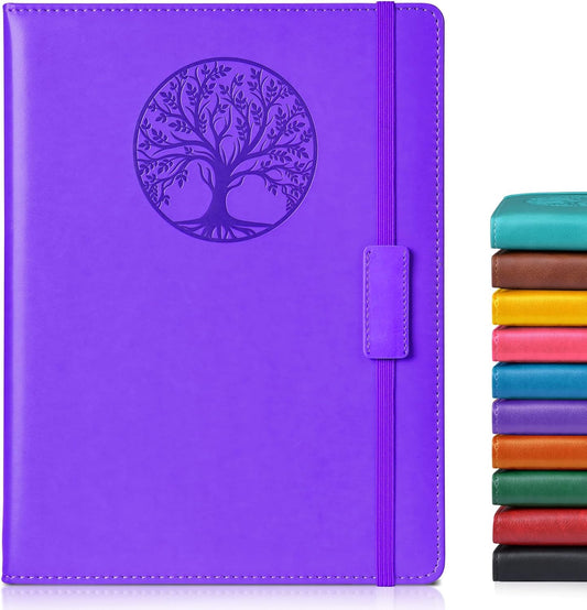 Lined Journal Notebook for Women Men,256 Pages B5 Large Hardcover Leather Journals for Writing,Travel,Business,Work,School,College Ruled Notebooks for Note Taking,Diary Notepad 7.8"×10.2"