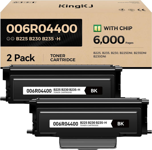 006R04400 High-Yield Toner Cartridge B230 B225 B235 Black 2-Pack with New chip Replacement for Xerox 006R04399 Toner Compatible with Xerox B225 B235 B230 B225DNI B235DNI B230DNI Printer Ink All-in-One