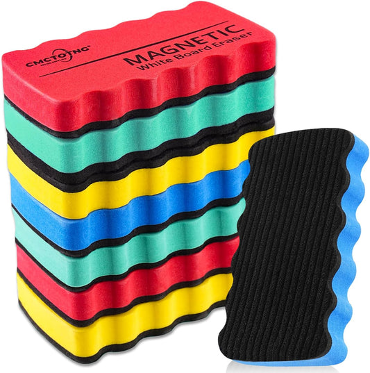 8-Pack Magnetic Dry Erase Eraser, White Board Eraser Set, Whiteboard Erasers Chalkboard Cleaner Wiper for for Classroom, Teachers, Home and Office