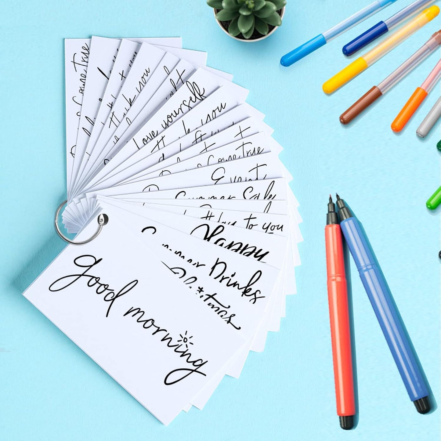 100 Pack White Blank Index Cards 3x5 Unlined Note Cards, Goefun 80lb Heavy Duty Cardstock Thick Paper for Postcards, Photo Paper, Syllable Boards