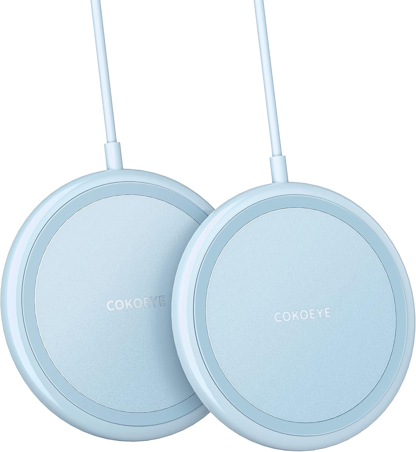 Wireless Charger, 15W Max Fast Wireless Charging Pad 2-Pack Compatible with iPhone16/16Plus/16Pro/16ProMax/iPhone15/15Pro/15Plus/14/13/12/Samsung S24 /S24Ultra/S23Ultra/S22/S21,AirPods Pro 2 Blue