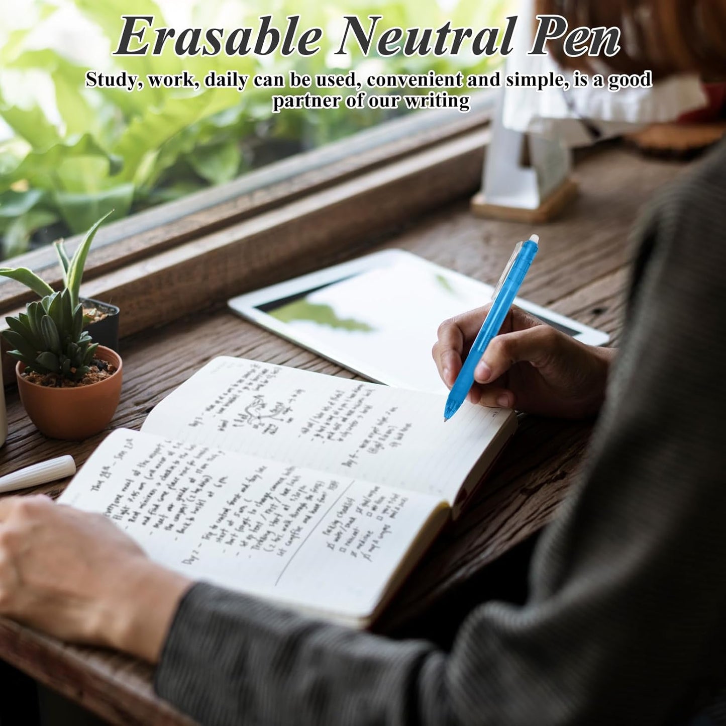 0.7 mm Erasable Gel Ink Pen Refills Compatible with Frixion Friction, Smooth Writing Multicolor Retractable Fine Point Pen Refill for School Office Home Art (Blue & Black, 16)