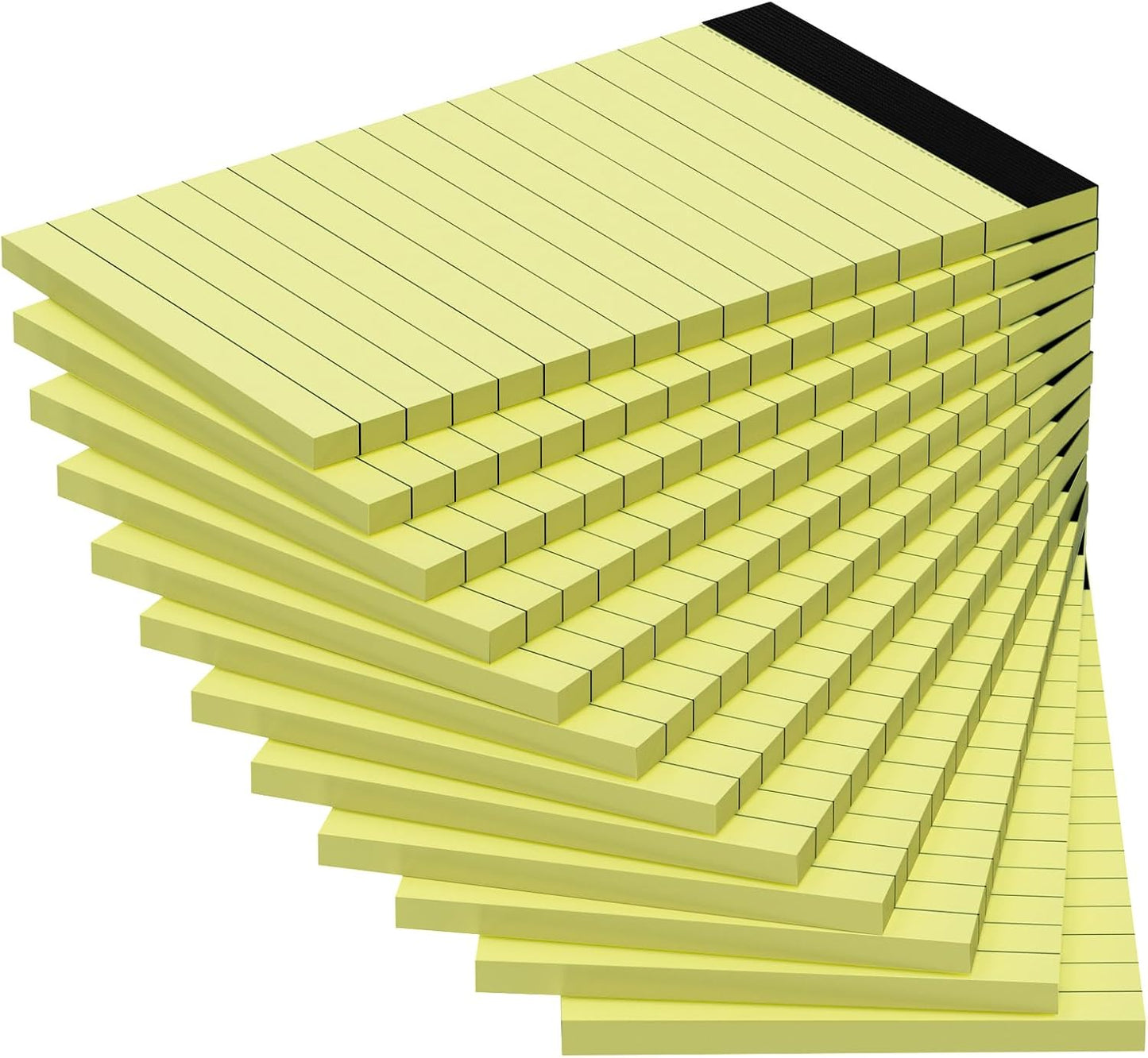 12 Pack Note Pads 3x5 Inch, Small Notepad, Pocket Notepads for Daily Planning, Memo Pads Lined Paper for Grocery List Shopping List, Perforated Yellow Writing Pads, Scratch Pads, 30 Sheet/Note Pad