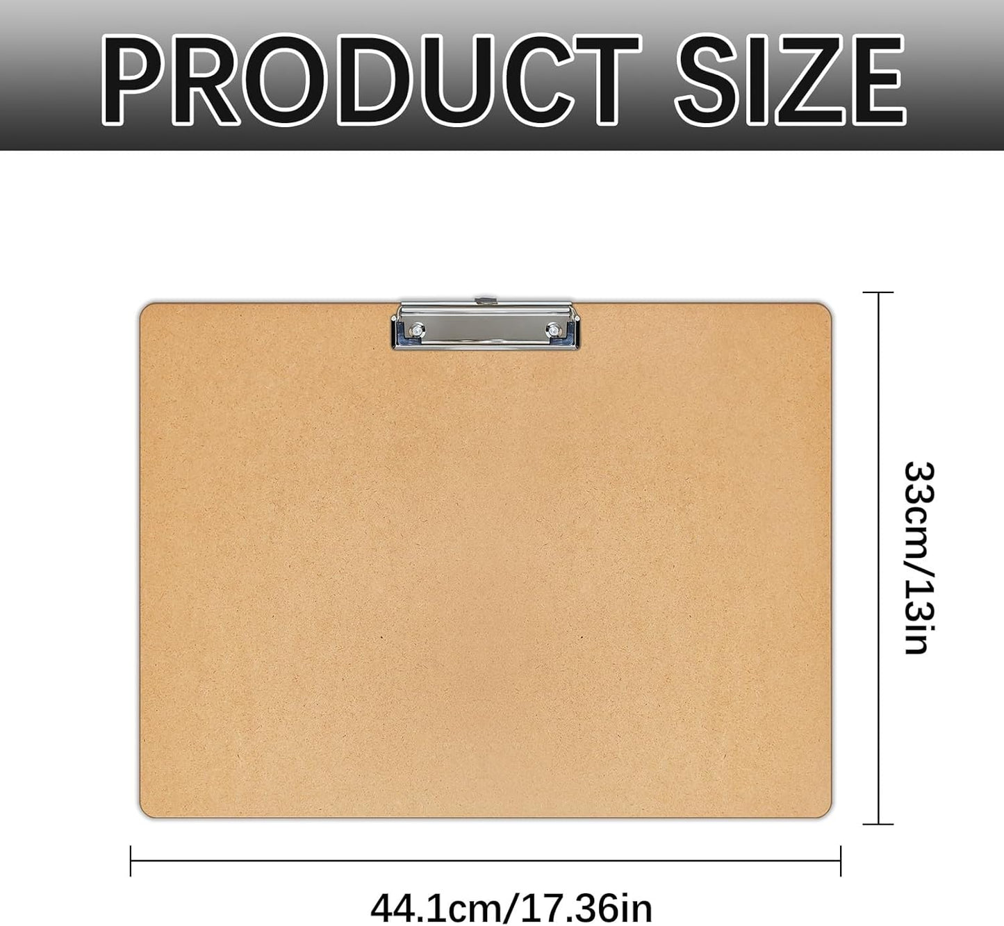 2 PCS Extra Large 11x17 clipboard, Wood Cleats with Low Profile Clips for Drawing, Sketching, and Art Boards, Horizontal Wood Lapping, Landscape Layout (3mm Thickness (2Pack11x17 Clipboard)