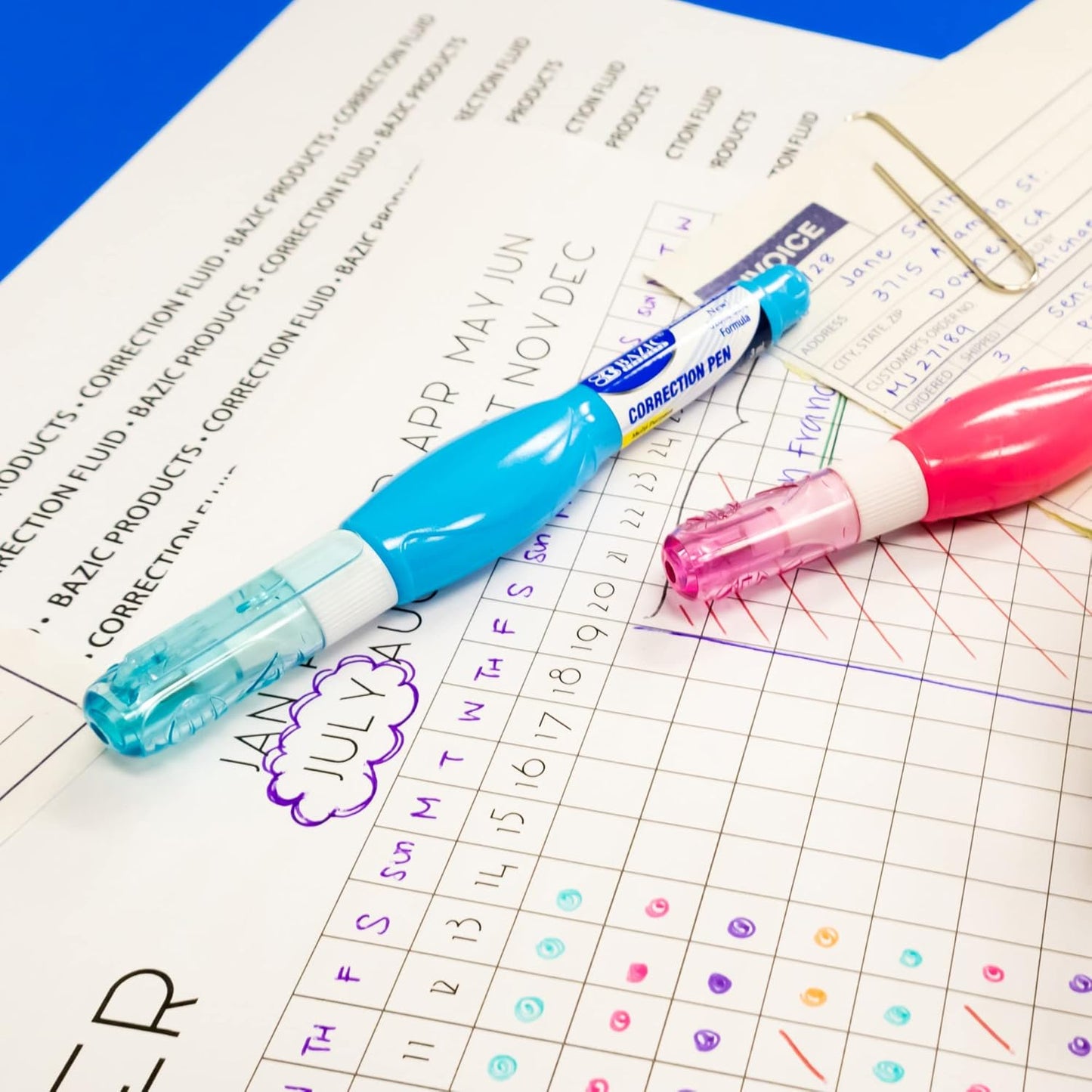 BAZIC Metal Tip Mini Correction Pen, 3ml (Pack of 3) (1615)